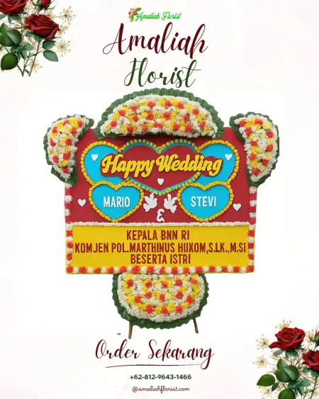 Papan Bunga Pernikahan Tanah Raja